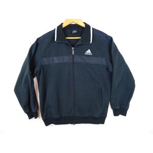 Adidas Sweatshirt Womens Size XXL Black Full Zip Long Sleeve Track Pockets